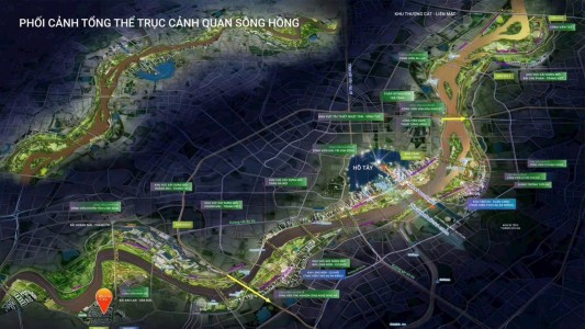 Hé lộ Trục Cảnh quan sông Hồng – Siêu quy hoạch thay đổi diện mạo Thủ đô Hà Nội