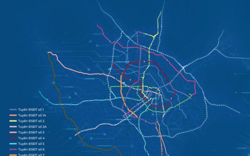 14 tuyến Metro Hà Nội: Đòn bẩy tái cấu trúc không gian đô thị và bản đồ bất động sản