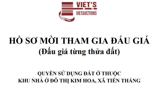 Đấu Giá 16 Thửa Đất Dự Án Khu Đô Thị Kim Hoa, Xã Tiến Thắng, Hà Nội – Giá Khởi Điểm Từ 14,48 Triệu/m²