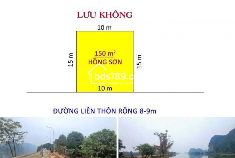 Cần bán đất thổ cư 150m² tại xã Hồng Sơn, Mỹ Đức, Hà Nội - Giá chỉ 17 triệu/m²