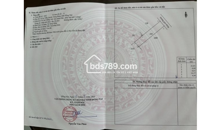 Bán Đất An Viễn Trảng Bom Đồng Nai