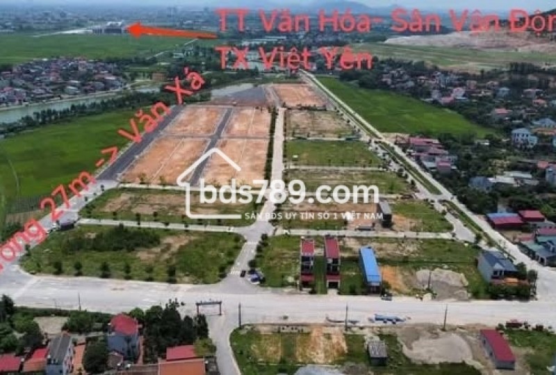 BÁN LÔ ĐẤT TRỤC CHÍNH ĐƯỜNG 27M – TRUNG SƠN, VIỆT YÊN – VỊ TRÍ ĐẦU TƯ TIỀM NĂNG