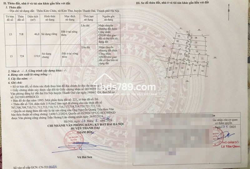 Bán đất trung tâm Kim Bài Thanh Oai vị trí đẹp gần quốc lộ 21B