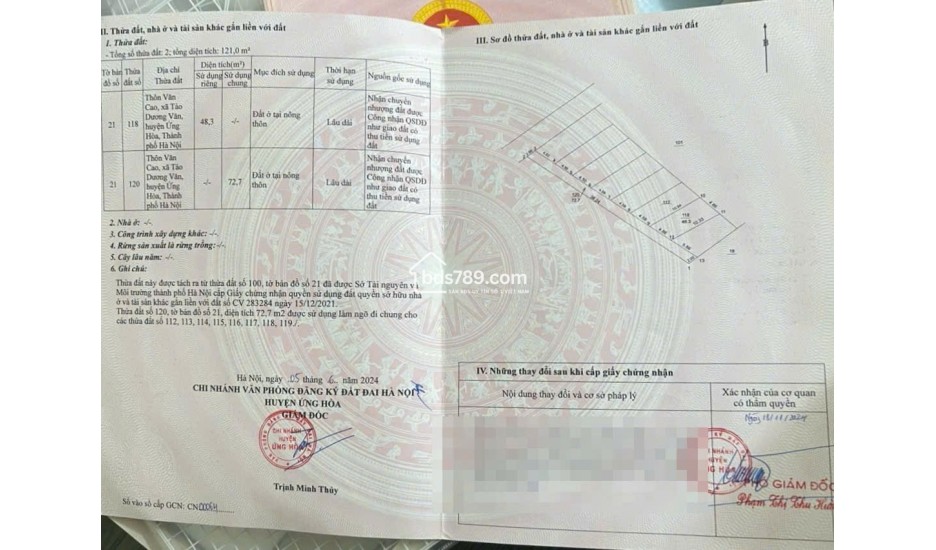 Cơ hội vàng sở hữu đất nền vị trí đắc địa tại Vân Đình, Ứng Hòa