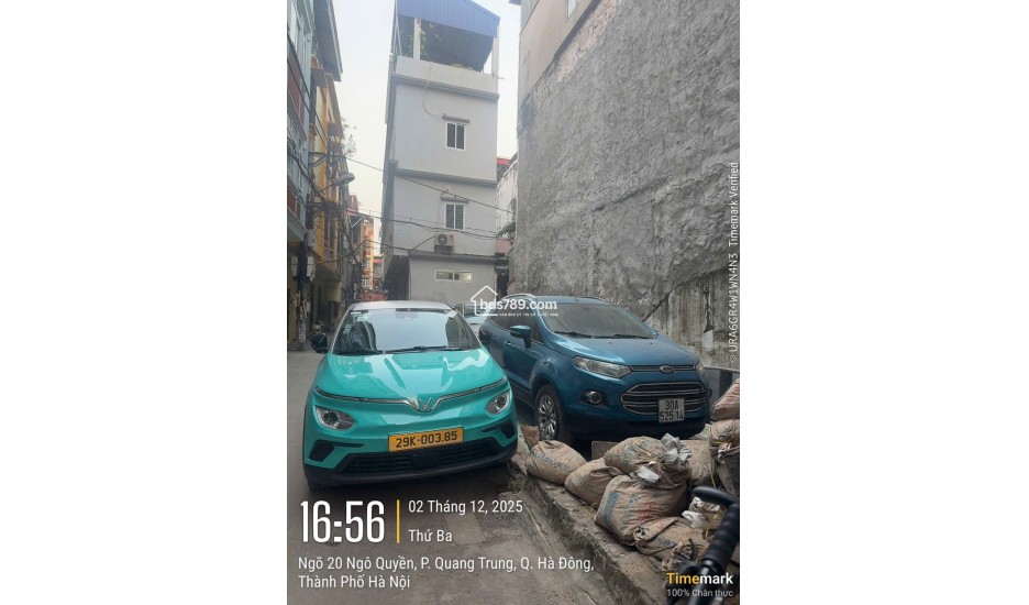 Bán đất lô góc ngõ 20 Ngô Quyền Hà Đông 48m², ô tô vào đất, cách mặt phố 50m