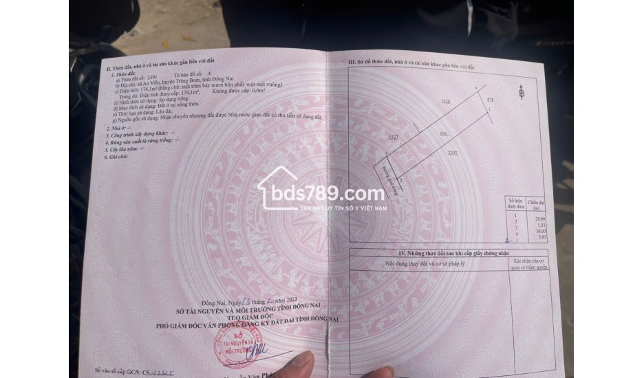 CÒN 4 LÔ DUY NHẤT – AN VIỄN, TRẢNG BOM