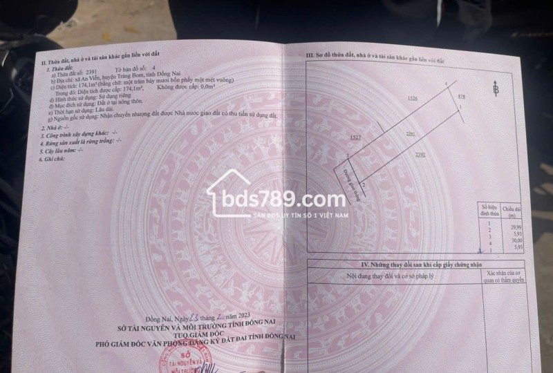 CÒN 4 LÔ DUY NHẤT – AN VIỄN, TRẢNG BOM