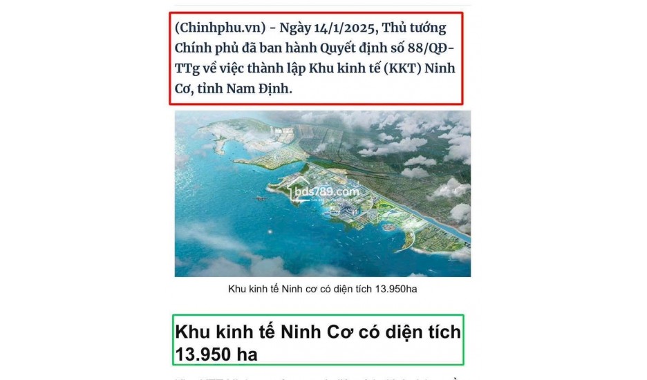 Chính chủ bán gấp 100m2, 12tr/m, đất Biển Hải Xuân, lõi khu kinh tế Ninh Cơ Nam Định