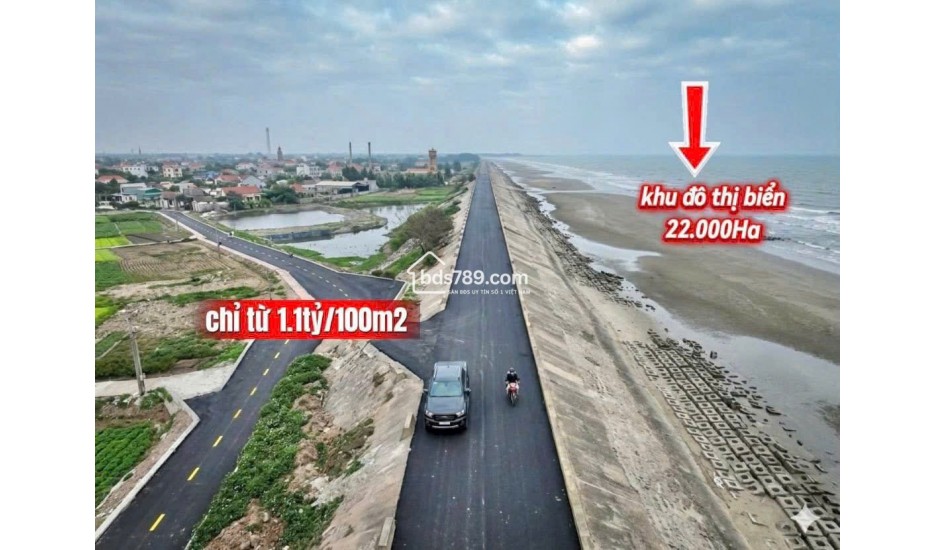 Đất mặt biển bãi tắm Ninh Cơ 100m2 giá chỉ 1 tỷ, dư địa tăng giá rõ rệt