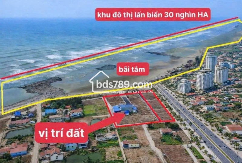 BÁN ĐẤT NỀN MẶT BIỂN NINH CƠ 100M2 – GIÁ CHỈ 1 TỶ