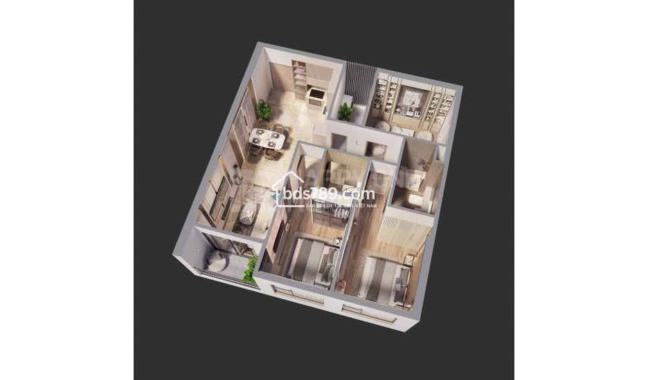 Bán căn hộ 2pn, tặng ck 4%, dt: 66m2 giá từ 3,1 tỷ - Happy One Mori