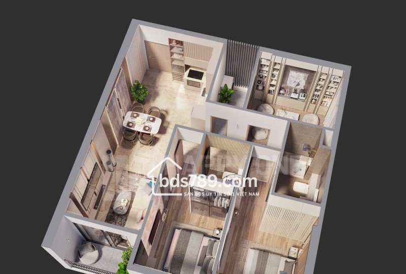 Bán căn hộ 2pn, tặng ck 4%, dt: 66m2 giá từ 3,1 tỷ - Happy One Mori
